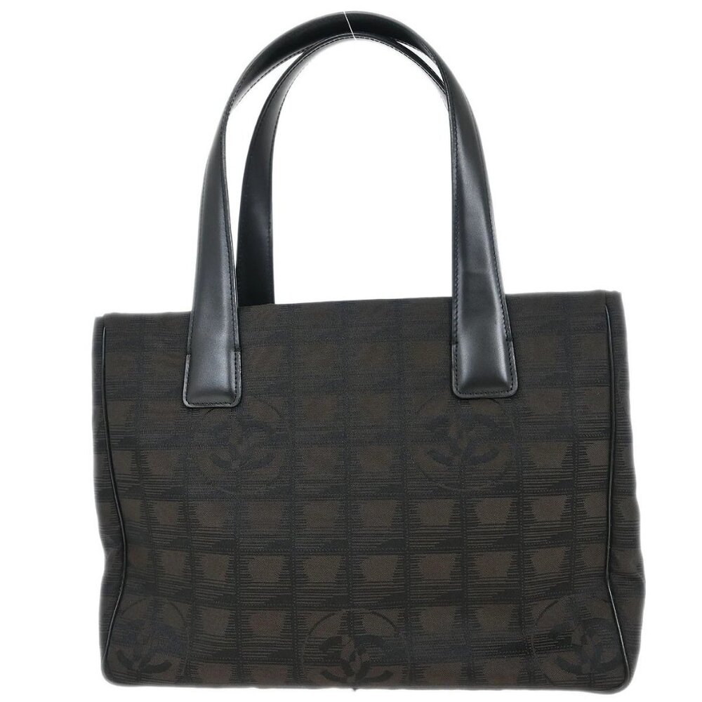 Chanel Brown Black Jacquard Nylon Travel Line Tote Bag 135468 - Picture 2 of 10